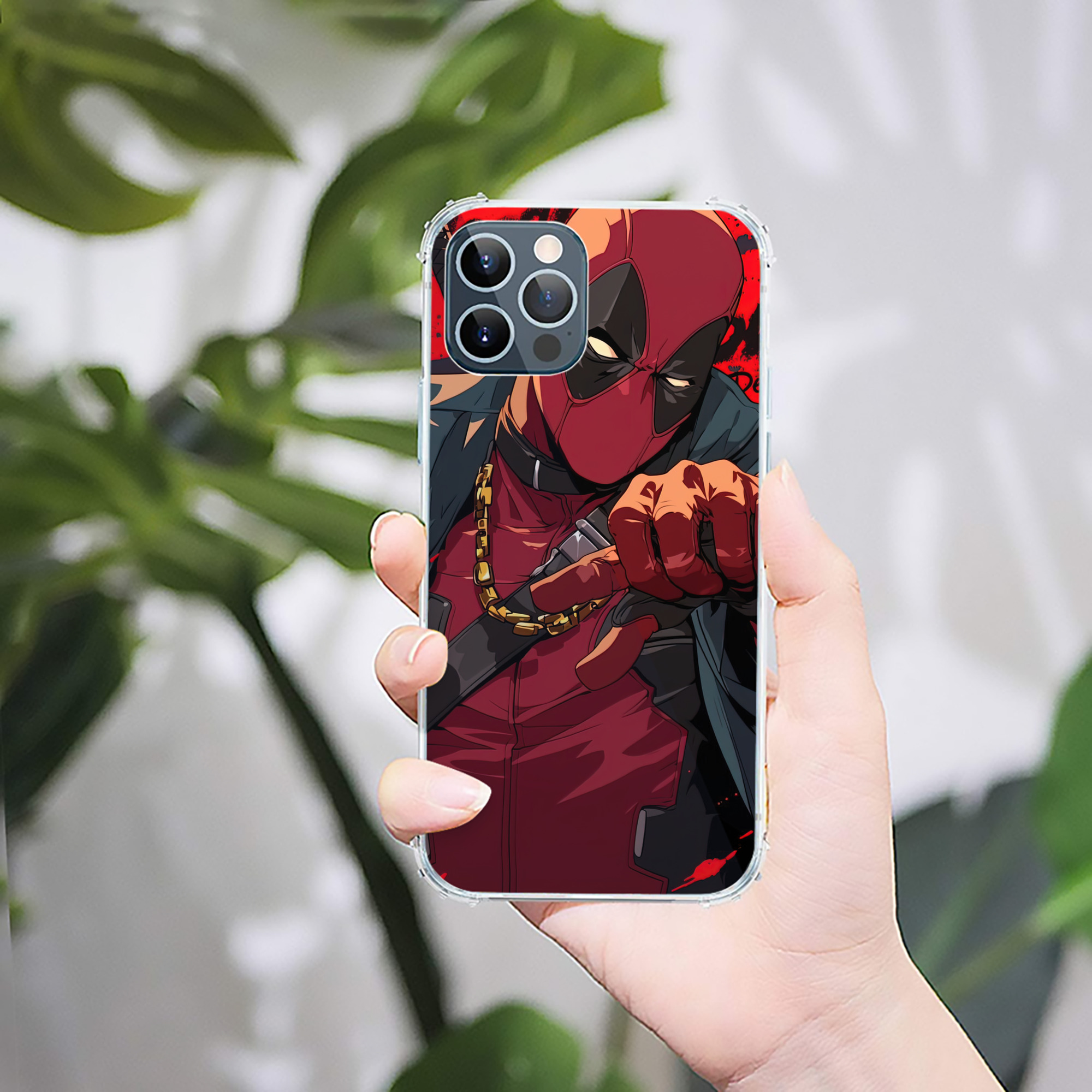 （画像用） Deadpool デッドプール 【iPhone 12シリーズ対応】透明スマホケース（クリアソフトケース）